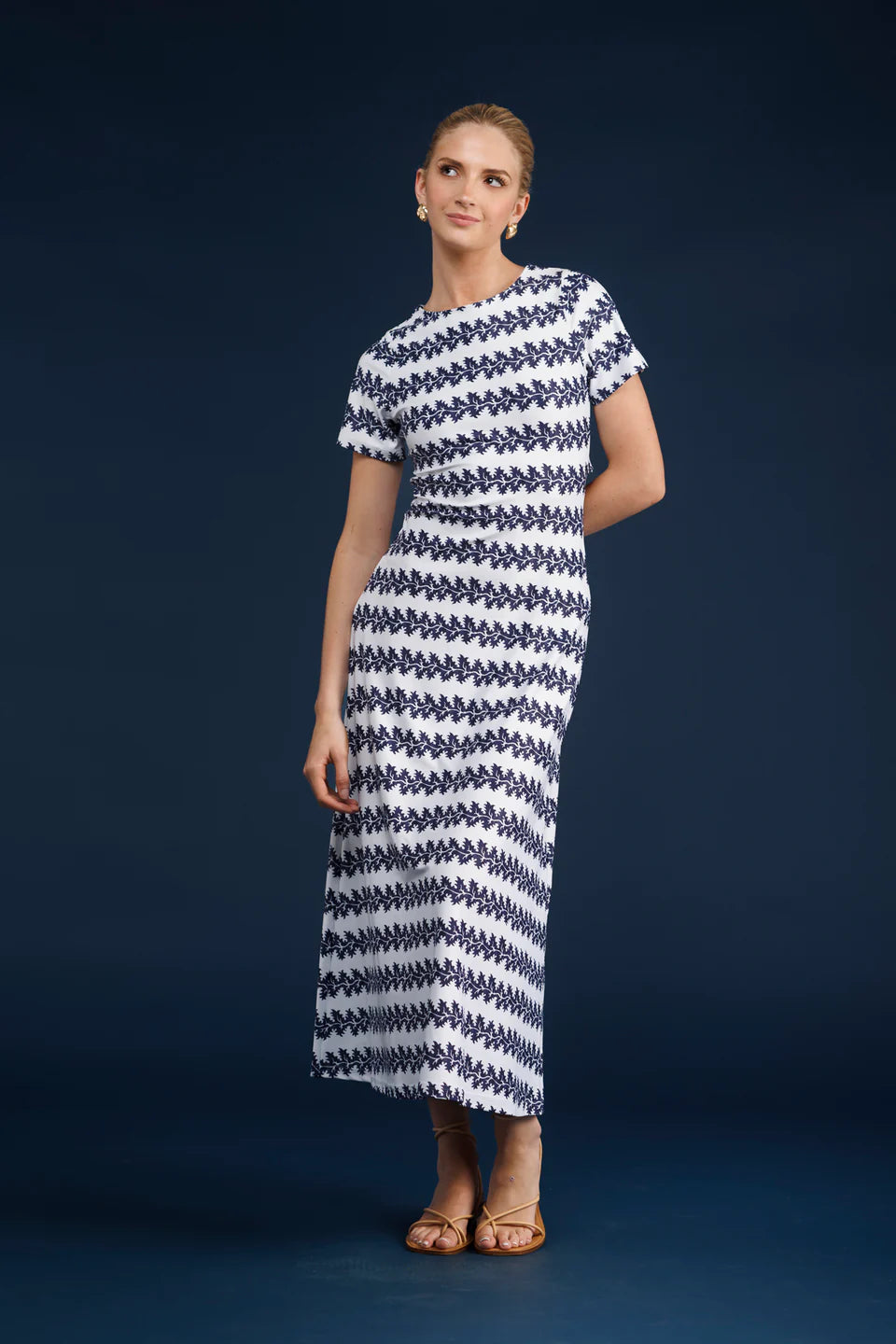 The Celine Dress - Ivy Stripe Navy