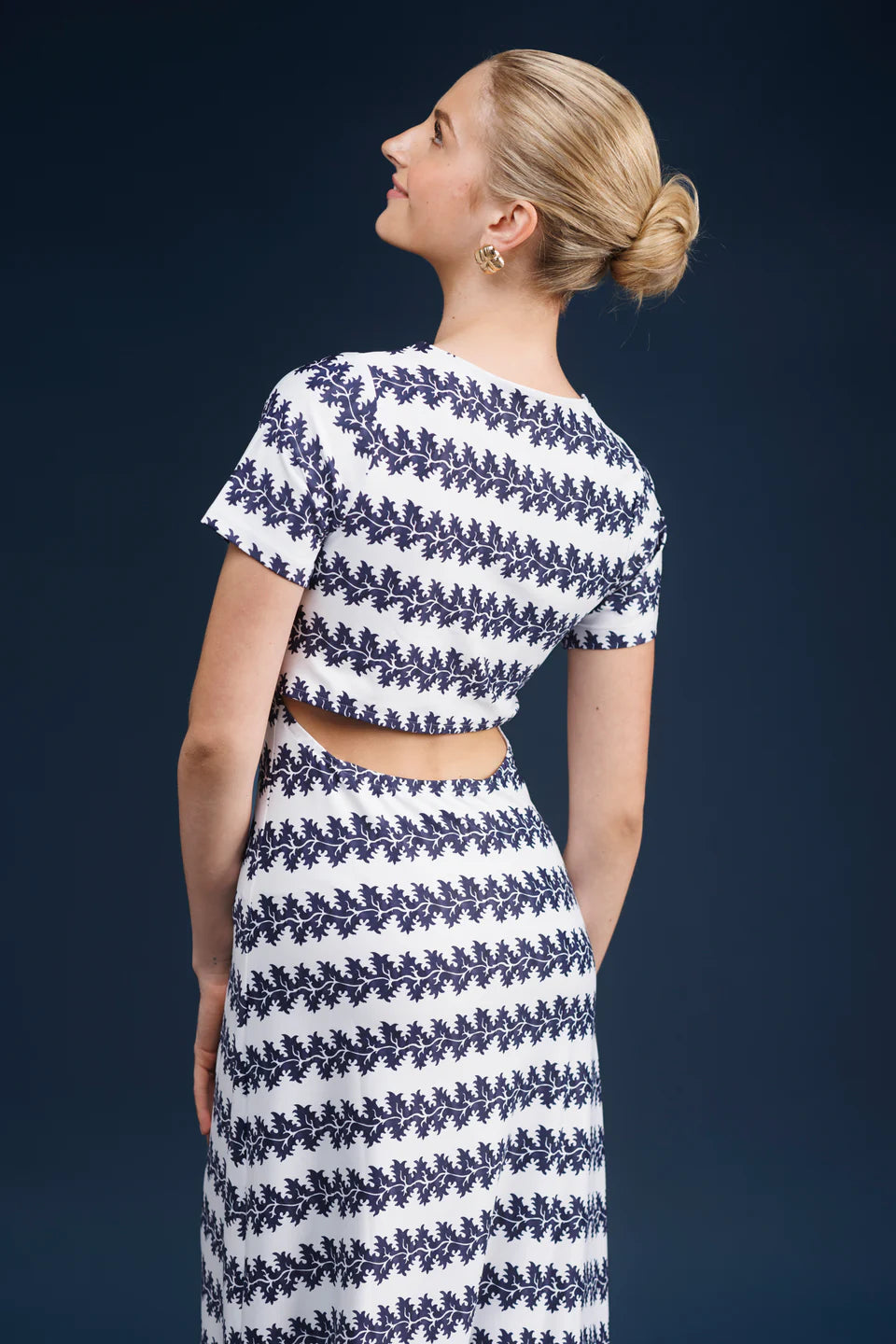 The Celine Dress - Ivy Stripe Navy