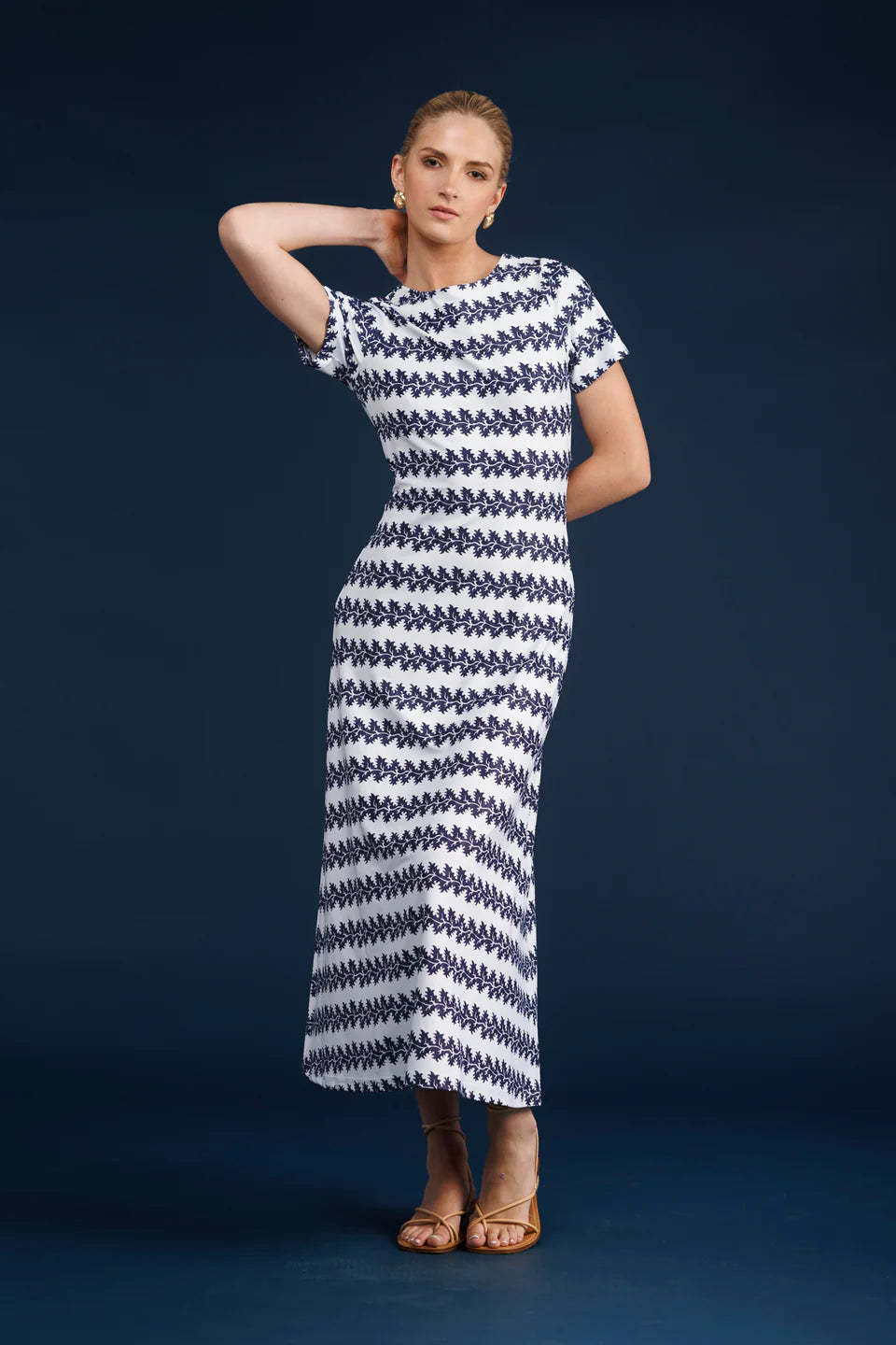 The Celine Dress - Ivy Stripe Navy