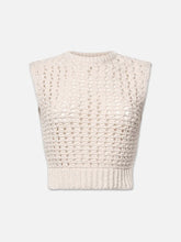 Load image into Gallery viewer, Frame Tape Yarn Sweater Vest Cream