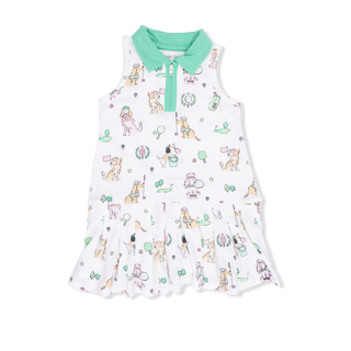 Country Club Dogs Pink Polo Tennis Dress With Cartwheel Short