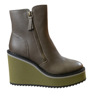 Wedge Ankle Boots Olive