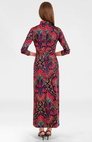Scorching Hot Dress Paisley Black
