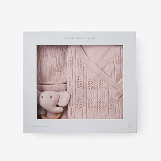 Blush Pink Baby Layette Set With Box