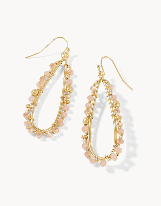 Bayberry Raindrop Earrings Taupe