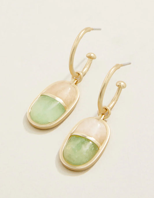 Spartina Twofold earrings White/Jade