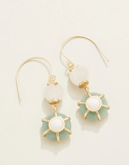 Chechessee Earrings White Jade