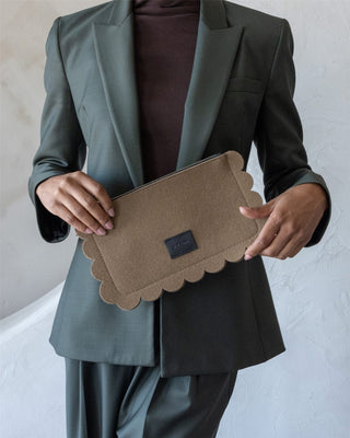 Deco Edge Merino Wool Pouch Cumin