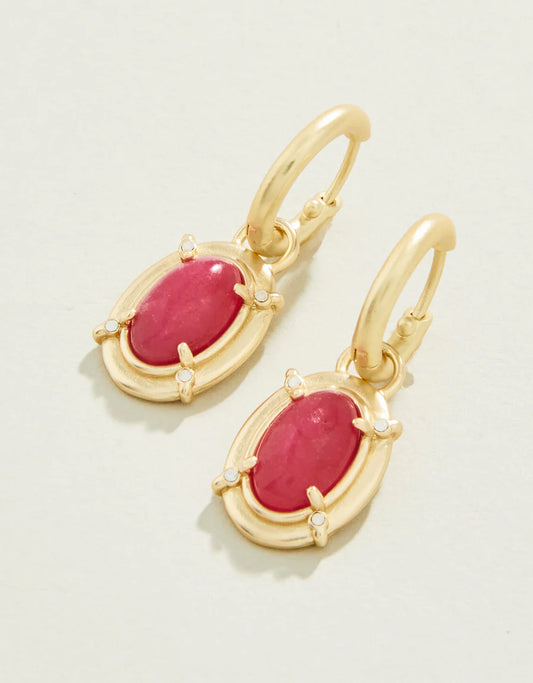 Spartina Greta Convertible Hoop Earrings Pink