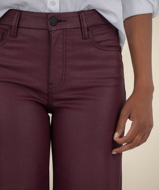 Meg Coated High Rise Wide Leg Pant