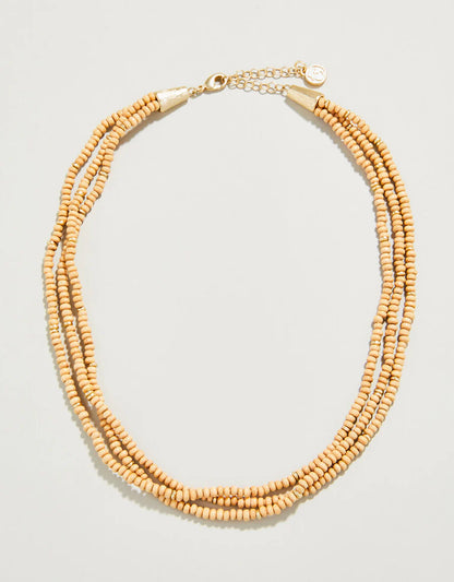 Mia Beaded Necklace 17” Natural