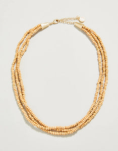 Mia Beaded Necklace 17” Natural