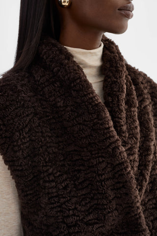 Dua Reversible Faux Fur Vest Brown
