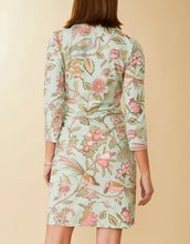 Load image into Gallery viewer, Cristina Wrap Dress Sugar Mill Peacock Floral Seafoam