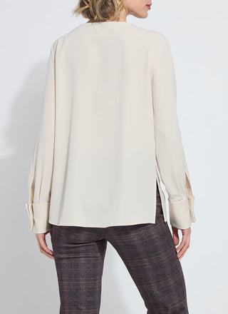 Talita French Cuff Blouse Silky Cream
