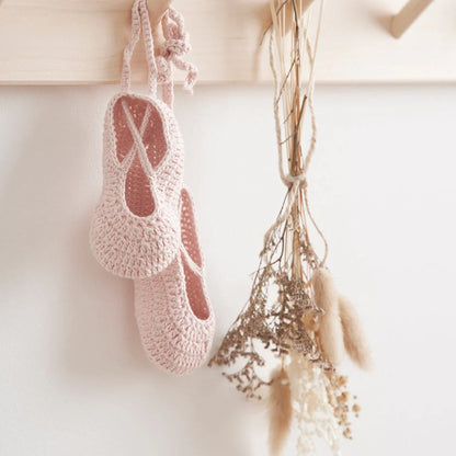 Elegant Baby Pink Ballerina Hand Crocheted Baby Booties