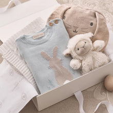 Load image into Gallery viewer, Pale Blue Bunny Knit Shortall Romper
