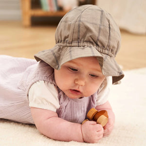 Check Hat Baby Cashew