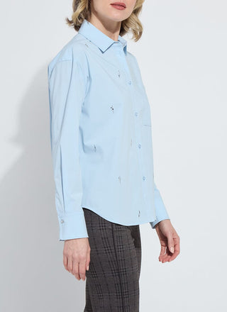 Skye Crystal Embellished Shirt Blue Belle