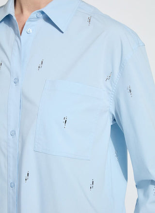 Skye Crystal Embellished Shirt Blue Belle