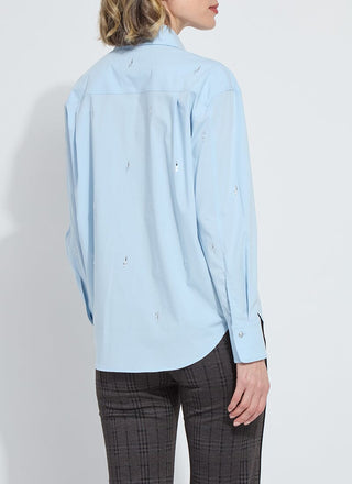 Skye Crystal Embellished Shirt Blue Belle