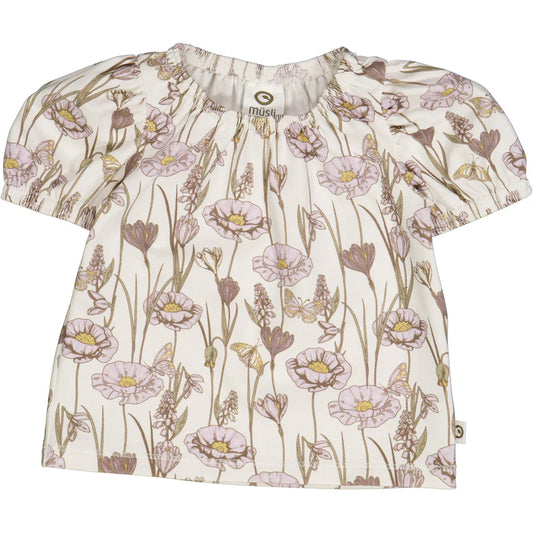 Crocus Puff Short Sleeve Shirt Floral