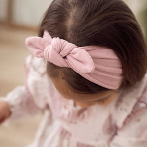 BRUSHED COTTON KNOTTED BOW HEADBAND 4 PACK