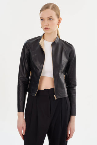 Chapin Reversible Leather Bomber Jacket