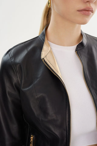 Chapin Reversible Leather Bomber Jacket