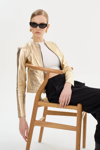 Chapin Reversible Leather Bomber Jacket
