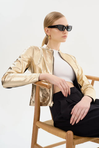 Chapin Reversible Leather Bomber Jacket