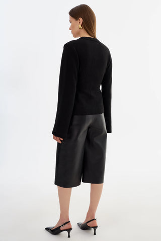 Fiorella Hourglass Knit Cardigan Black