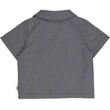 Load image into Gallery viewer, Poplin Stripe Button-up Shirt Night Blue