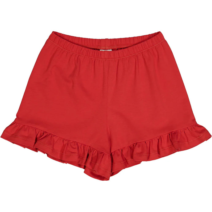 Cozy Me Frill Shorts Red