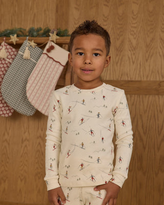 Organic Long Sleeve Pajama Set Skiers