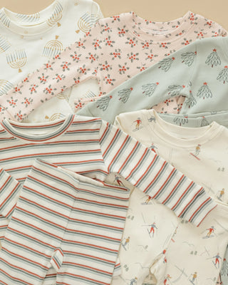 Organic Long Sleeve Pajama Set Skiers