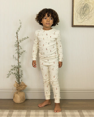 Organic Long Sleeve Pajama Set Skiers
