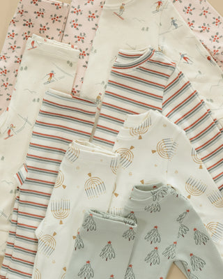 Organic Long Sleeve Pajama Set Skiers