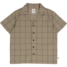 Load image into Gallery viewer, Check Short Sleeve Button Up Shirt Cashew
