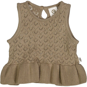Knit Cashew Frill Vest