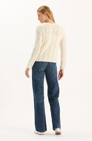 Cashmere Cable Knit Cardigan Ivory