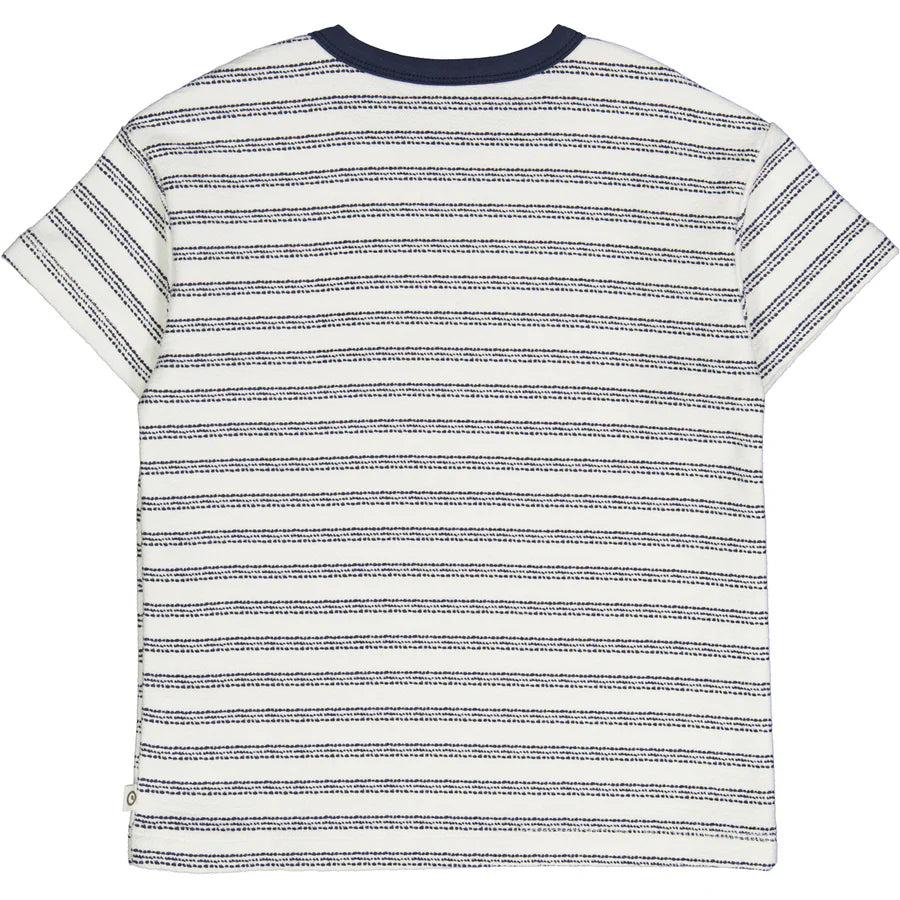 Striped Short Sleeve Tee Night Blue