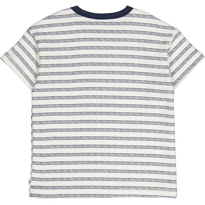 Striped Short Sleeve Tee Night Blue