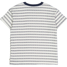 Load image into Gallery viewer, Striped Short Sleeve Tee Night Blue
