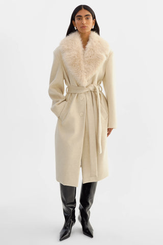 Tillie Belted Coat Heather Beige