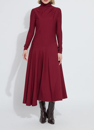 Yaritza Asymmetrical Maxi Dress Red