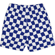 Load image into Gallery viewer, Racing Sweat Shorts Blue And White Check