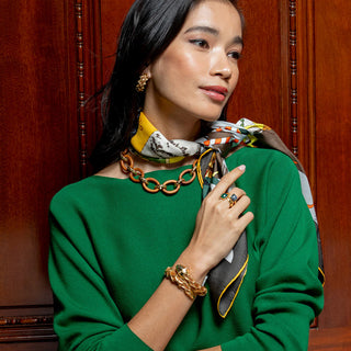 Earth Goddess Link Necklace Teak