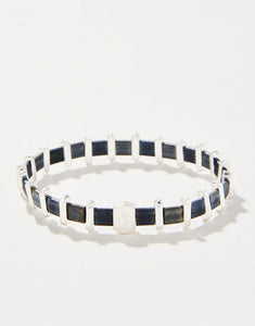 Tila Stretch Bracelet Grey/Blue Silver