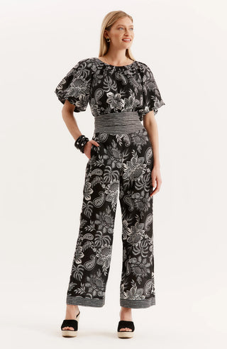 Gianna Linen Pant Tropical Print